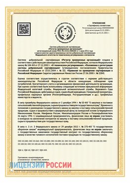 Приложение к сертификату для ИП Ялта Сертификат СТО 03.080.02033720.1-2020